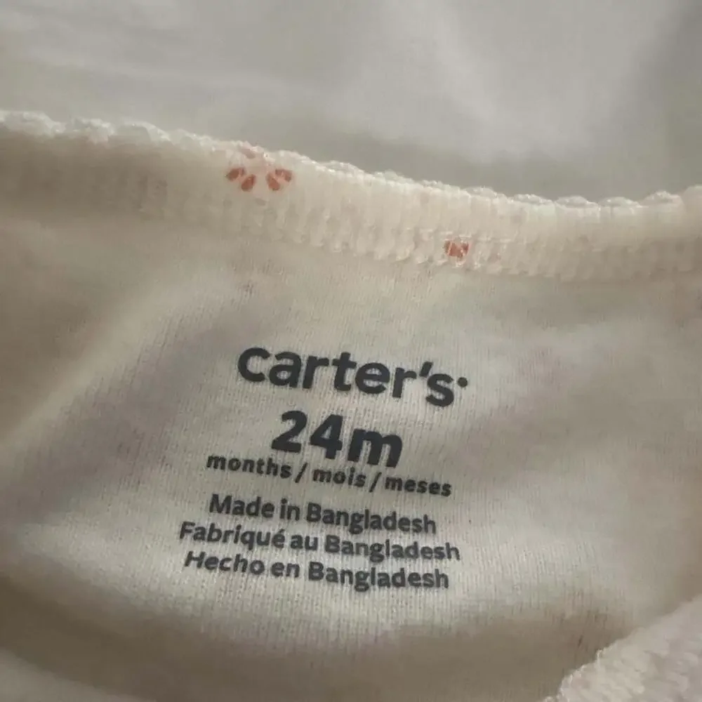 Carter's Baby Girl Floral Print Short Sleeve Bodysuit